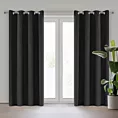 Zasłona czarna z tkaniny typu dimout 140x250 cm przelotka NERISA Eurofirany