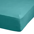 Prześcieradło jersey z gumką 90x200 cm z bawełny kolor turkusowy 140 g/m2 ADELA Eurofirany