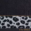 Ręcznik kąpielowy 70x140 cm bawełniany kolor czarny,szary z designerską bordiurą 500 g/m2 EVA 22 Eva Minge Eurofirany
