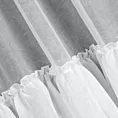 Firana biała z woalu kreszowanego z pięcioma falbanami 400x270 cm taśma CHARLOTTE 4 Eurofirany