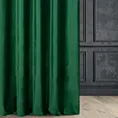 Zasłona szyta na taśmie fala zielono butelkowo zielona z miękkiej półmatowej tkaniny welwetowej