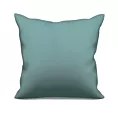 Poszewka szyta turkusowa z gładkiej tkaniny typu dimout