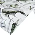 Bieżnik na stół 85x85 cm welwetowy ELLEN zdobiony nadrukiem liści monstery DESIGN 92