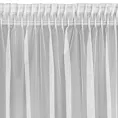 Firana biała z lśniącej organtyna peru z pięcioma falbanami 400x270 cm taśma CHARLOTTE 5 Eurofirany