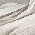 Firana szyta na taśmie 5 cm naturalno kremowa z matowej tkaniny z dodatkiem lnu, o naturalnym wyglądzie, z efektem deszczyku, wykończona obciążnikiem