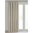 Zasłona ciemnobeżowa 100% zaciemniająca z tkaniny typu blackout 135x270 cm taśma SUZAN Eurofirany