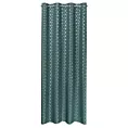 Zasłona ciemnoturkusowo, srebrna z geometrycznym wzorem 140x250 cm przelotka CUBE Eurofirany