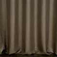Zasłona szyta na taśmie fala brązowa z miękkiej tkaniny z efektem melanżu