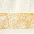 Ręcznik do rąk 30x50 cm bawełniany kolor kremowy,złoty z żakardową bordiurą w liście 400 g/m2 AGIS Eurofirany