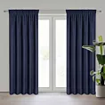 Zasłona granatowa z tkaniny welurowej 420x260 cm tunel Dora Eurofirany