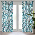 Zasłona ze wzorem botanicznym zaciemniająca z tkaniny 140x250 cm przelotka IGA Eurofirany