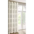 Zasłona jasnobeżowy zdobiona fantazyjnym wzorem 140x250 cm przelotka SOTERA Eva Minge Eurofirany