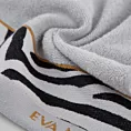 Ręcznik do rąk 30x50 cm bawełniany kolor srebrny,czarny z designerską bordiurą 500 g/m2 EVA 22 Eva Minge Eurofirany