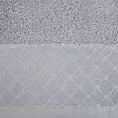 Ręcznik kąpielowy 50x90 cm bawełniany kolor srebrny z miękką szenilową bordiurą 520 g/m2 MARTHA Eurofirany