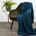 Koc  150x180 cm granatowy o strukturze bukli BELA Eurofirany