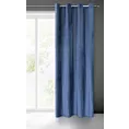 Zasłona granatowa z błyszczącego strukturalnego welwetu 140x250 cm przelotka LUSSI Eurofirany