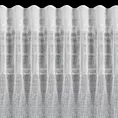 Firana biało, srebrzysta z matowej tkaniny zdobiona błyszczącym wzorem 140x270 cm taśma LINZI Eurofirany