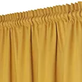 Zasłona musztardowa z tkaniny welurowej 420x260 cm tunel Dora Eurofirany