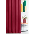 Zasłona szyta na tunelu bordowa z miękkiej tkaniny welwetowej