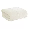 Ręcznik do rąk 30x50 cm bawełniany kolor kremowy o ryżowej strukturze z welwetową bordiurą 500 g/m2 LOREN Eurofirany