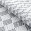 Komplet ściereczek kuchennych 2szt 50x70 cm bawełniany kolor srebrny zdobionych motywem szachownicy 200 g/m2 MAURO Eurofirany