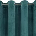 Zasłona ciemnoturkusowa z matowego welwetu 140x250 cm przelotka MELANIE Eurofirany
