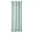 Firana miętowa zdobiona aplikacją 140x250 cm przelotka ALENI Eurofirany