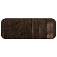 Ręcznik do rąk 30x50 cm bawełniany kolor brązowy z ozdobnym stębnowaniem 500 g/m2 POLA Eurofirany