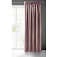 Zasłona pudrowy róż z gładkiego welwetu 140x270 taśma SIBEL Pierre Cardin Eurofirany