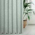 Zasłona szyta na przelotkach miętowa z matowej luźnotkanej tkaniny z efektem melanżu, wykończona obciążnikiem