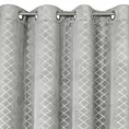 Zasłona KARINA z welwetu w srebrną kratę Eurofirany