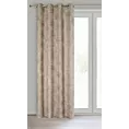 Zasłona beżowa z tkaniny szenilowej 135x250 przelotka ALETA Eurofirany