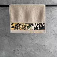 Ręcznik do rąk 30x50 cm bawełniany kolor beżowy z designerską bordiurą 500 g/m2 EVA 15 Eva Minge Eurofirany