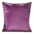 Poszewka na poduszkę 45x45 cm welwetowa z ozdobnymi brzegami ciemnofioletowa RIA DIVA LINE Eurofirany