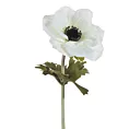 Kwiat sztuczny dekoracyjny ANEMON biały Eurofirany