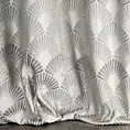 Zasłona szyta na taśmie fala MIKKA srebrna z ekskluzywnej tkaniny z modnym wzorem wachlarzowym