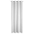Zasłona biało, srebrzysta z dodatkiem błyszczącej nici 140x250 cm przelotka ESSI Eurofirany
