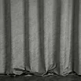 Zasłona szyta na taśmie fala popielata z welwetowej tkaniny w drobny melanż