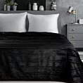 Koc 150x200 cm czarny, typu flano z wzorem 3D NINA Eurofirany
