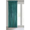 Zasłona ciemnoturkusowa z tkaniny welwetowej 135x300 cm taśma ROSA Design 91 Eurofirany
