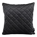 Poszewka na poduszkę 45x45 cm welwetowa pikowana metodą tradycyjnego szycia czarna RIA 1 EUROFIRANY PREMIUM