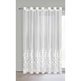 Firana biała z siateczki zdobiona haftem 300x250 cm przelotka - TALINA Eurofirany