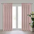 Zasłona różowa z tkaniny welurowej 420x260 cm tunel Dora Eurofirany