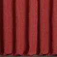 Zasłona szyta na flexach czerwono złota z tkaniny przetykanej błyszczącą nicią