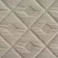 Narzuta ciemnobeżowa 170x210 cm z geometrycznym wzorem wykonana techniką hot press ALARA 6 DESIGN 91 Eurofirany