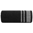 Ręcznik do rąk 30x50 cm bawełniany kolor czarny z ozdobną bordiurą 500 g/m2 MERY Eurofirany