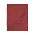 Prześcieradło z gumką 220x200 cm z satyny bawełnianej kolor czerwony 125 g/m2 DINA Diva Line Eurofirany
