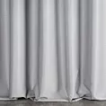 Zasłona szyta na flexach JULIETT popielata z eleganckiej połyskującej tkaniny przetykanej lureksową nicią