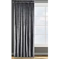 Zasłona grafitowa z tkaniny welwetowej 135x300 cm taśma ROSA Design 91 Eurofirany
