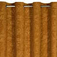 Zasłona miodowa z welwetu wytłaczanego w liście 140x250 cm przelotka OCTAVIA Eurofirany